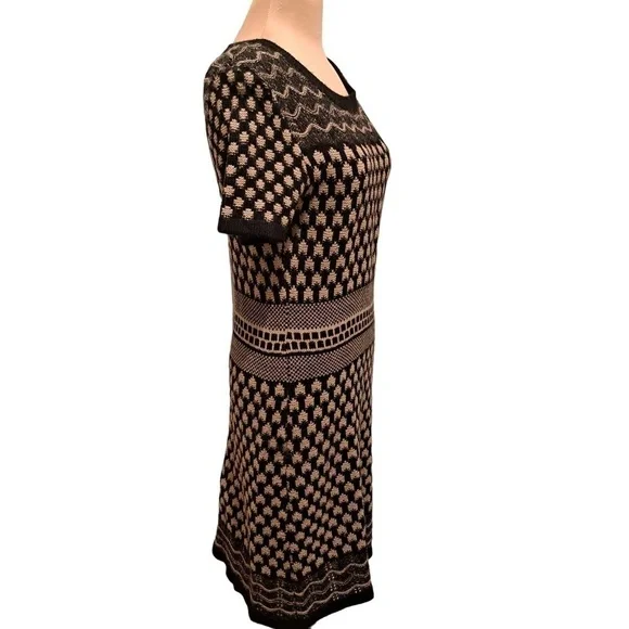 Romeo + Juliet Couture Black and Tan Dress Size M - Picture 2 of 7